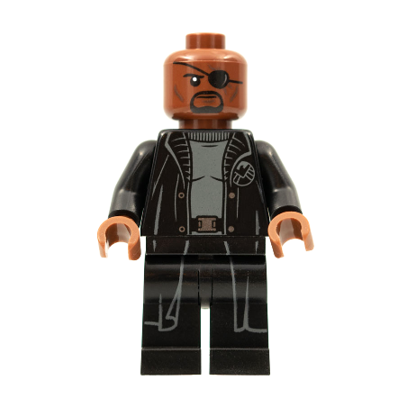 Nick Fury - Gray Sweater and Black Trench Coat