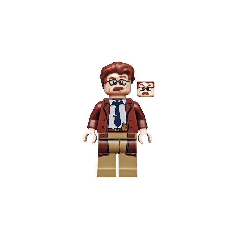 Commissioner Gordon - Reddish Brown Hair and Coat Lego® - sh0591