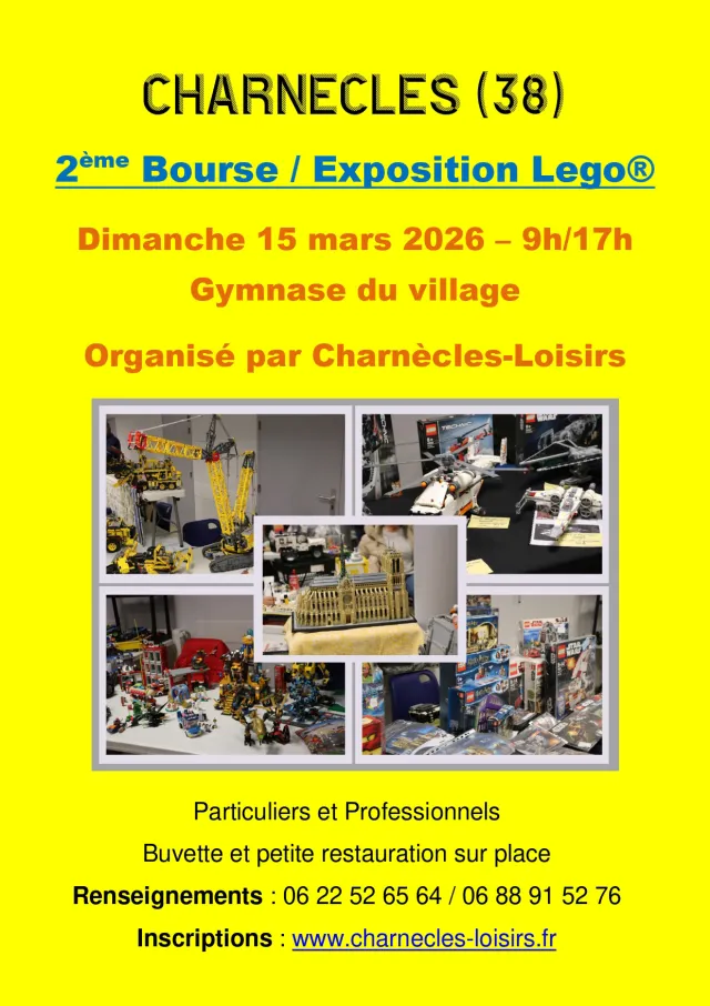 Bourse au Lego à Charnècles le 15 mars 2026